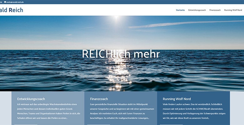 Ronald Reich Website Vorschau